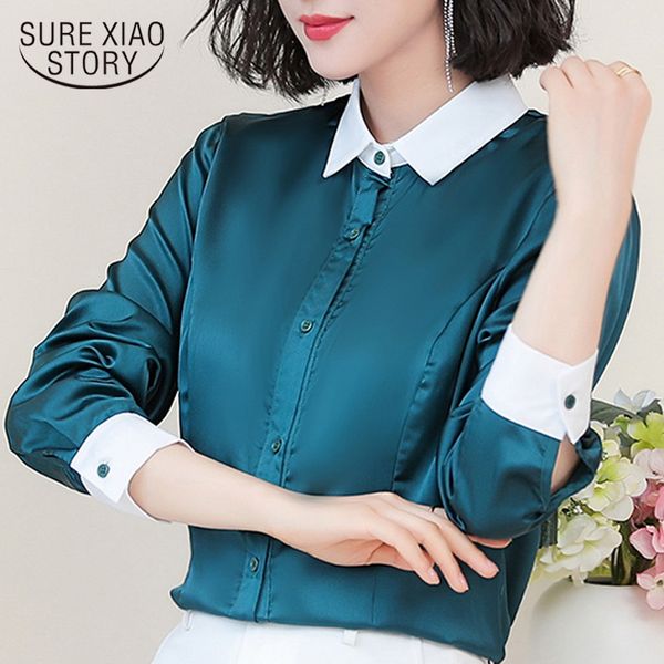autumn chiffon office lady womens and blouses contrast color long sleeve shirts 5985 50 210417, White
autumn chiffon office lady womens and blouses contrast color long sleeve shirts 5985 50 210417, White