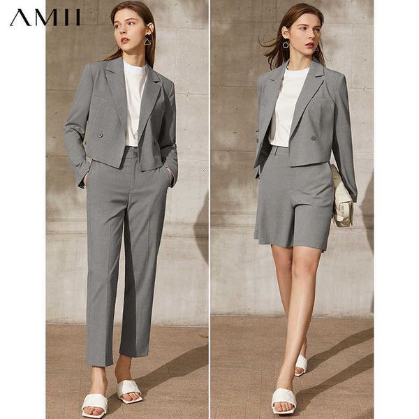 amii minimalism spring new women's suit fashion solid lapel suit coat women loose shorts causal high waist female pants 12130066 p0810, Gray
amii minimalism spring new women's suit fashion solid lapel suit coat women loose shorts causal high waist female pants 12130066 p0810, Gray