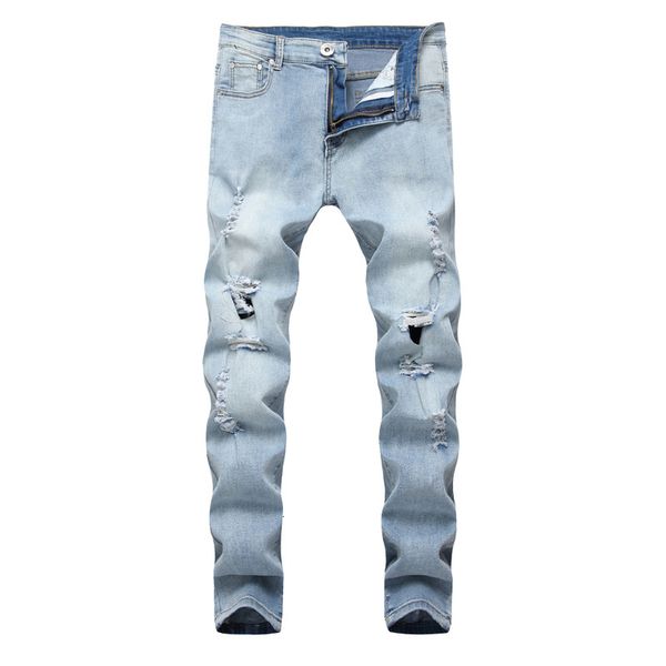 men's jeans jeans locomotive big hole straight cultivate morality men's trousers are europe and the united states 80s1, Blue
men's jeans jeans locomotive big hole straight cultivate morality men's trousers are europe and the united states 80s1, Blue