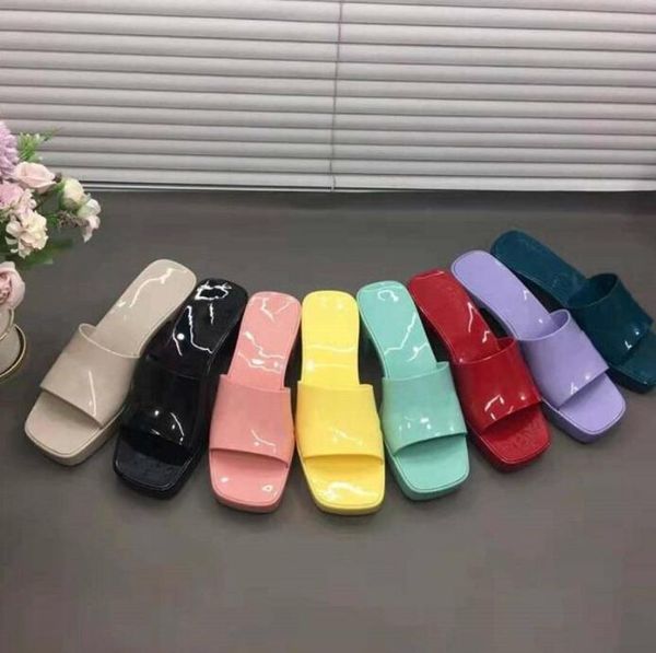 women printing sandals thick bottom slippers platform alphabet lady sandal patent leather designer fashion shoes with box, Black
women printing sandals thick bottom slippers platform alphabet lady sandal patent leather designer fashion shoes with box, Black