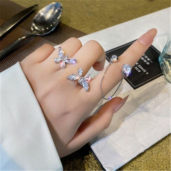 cluster rings butterfly shining crystal zircon adjustable opening-ring niche-design temperament jewelry party gift, Golden;silver
cluster rings butterfly shining crystal zircon adjustable opening-ring niche-design temperament jewelry party gift, Golden;silver