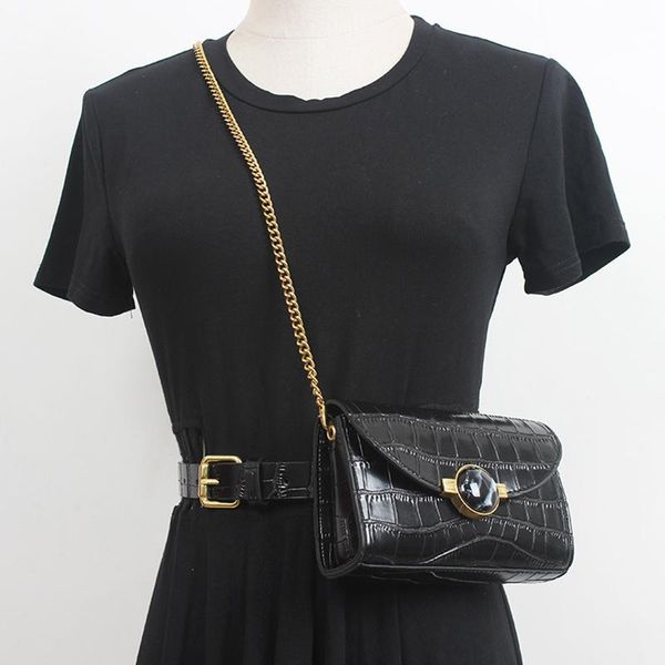 fashion gemstone women belt bags plus size fanny pack black purse hand bag female leather waist zm1030
fashion gemstone women belt bags plus size fanny pack black purse hand bag female leather waist zm1030