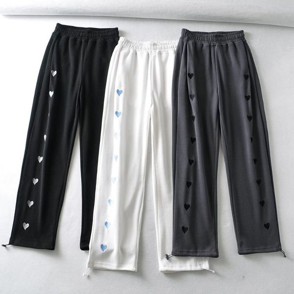 spring and autumn women's pants high waist elastic love embroidery band casual & capris, Black;white
spring and autumn women's pants high waist elastic love embroidery band casual & capris, Black;white