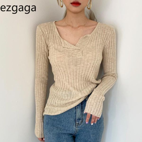 women's sweaters ezgaga basic sweater pullover women korean chic elegant split slim long sleeve solid ladies thin all-match jumper fas, White;black
women's sweaters ezgaga basic sweater pullover women korean chic elegant split slim long sleeve solid ladies thin all-match jumper fas, White;black