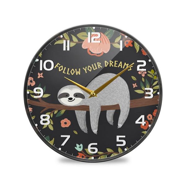 wall clocks est acrylic clock cute sloth round gold needles silent non ticking desk hanging watch for living study room
wall clocks est acrylic clock cute sloth round gold needles silent non ticking desk hanging watch for living study room