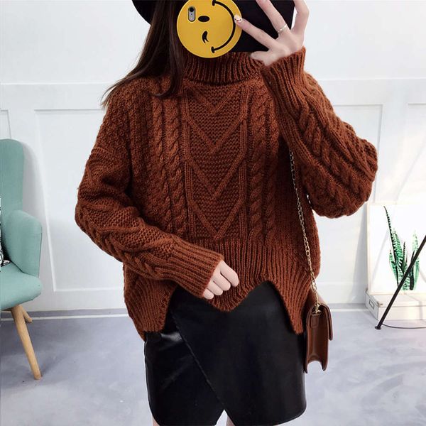 women's sweaters sweaterswinter long sleeve high neck twist woolen loose thickened hem irregular lace sweater gvyh, White;black
women's sweaters sweaterswinter long sleeve high neck twist woolen loose thickened hem irregular lace sweater gvyh, White;black