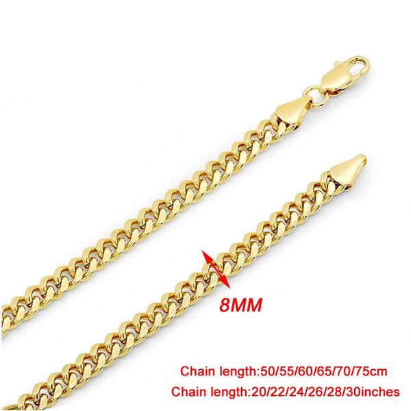 chokers 24k gold jewelry 8mm 20-30 inch hip hop men necklace chains fashion color filled curb cuban long, Golden;silver
chokers 24k gold jewelry 8mm 20-30 inch hip hop men necklace chains fashion color filled curb cuban long, Golden;silver