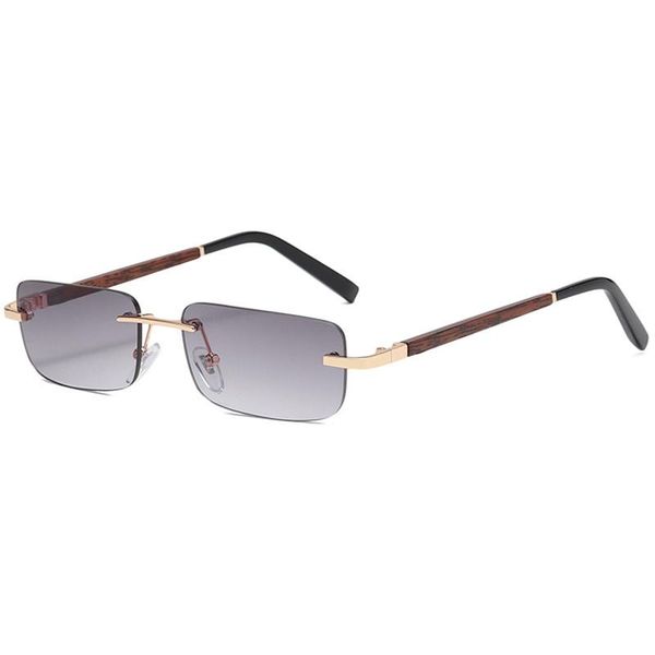 sunglasses doisyer square rimless retro men and women fashion wood grain leg literature glasses, White;black
sunglasses doisyer square rimless retro men and women fashion wood grain leg literature glasses, White;black