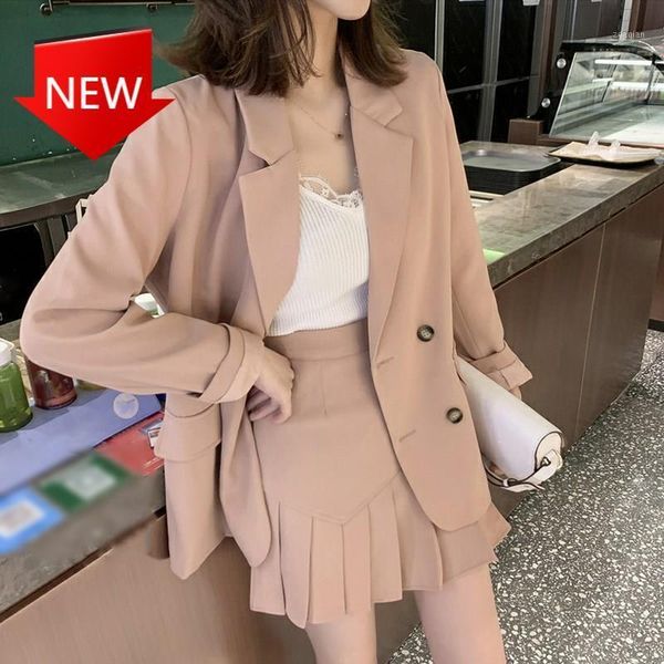 two piece dress pleated skirt suits casual work mini sets sweet 2 pieces female spring women pink office blazer top, White
two piece dress pleated skirt suits casual work mini sets sweet 2 pieces female spring women pink office blazer top, White