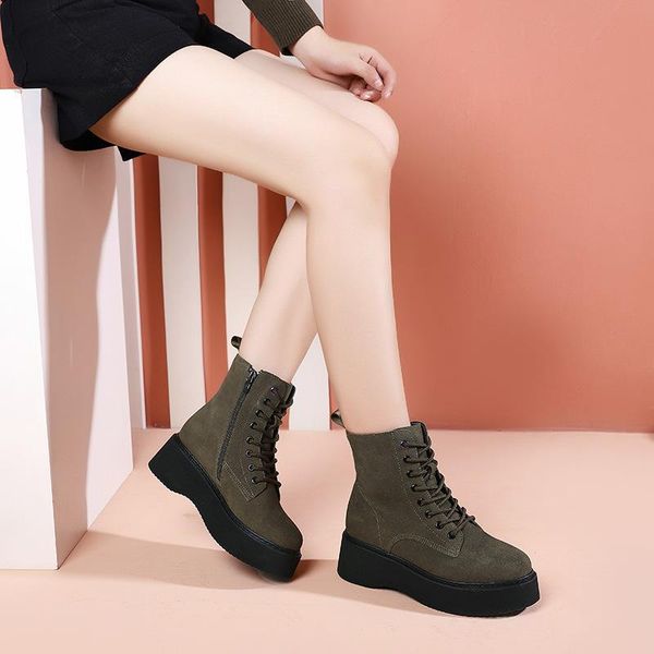 boots early autumn british casual single leather women's short flat heel thick soled motorcycle, Black
boots early autumn british casual single leather women's short flat heel thick soled motorcycle, Black