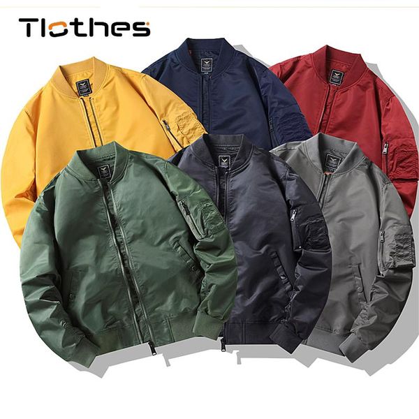 men's jackets streetwear fashion bomber jacket mens and coats spring autumn army outdoors casual military men clothes, Black;brown
men's jackets streetwear fashion bomber jacket mens and coats spring autumn army outdoors casual military men clothes, Black;brown