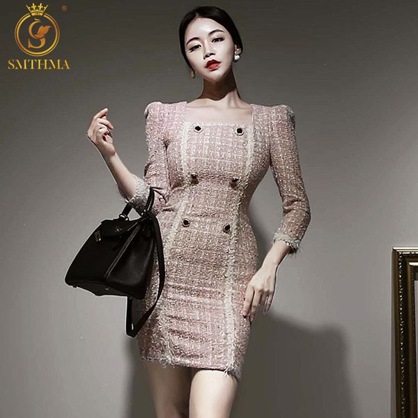 elegant temperament ol chic vintage slim square neck tweed woolen dress women double-breasted vestidos fall 210520, Black;gray
elegant temperament ol chic vintage slim square neck tweed woolen dress women double-breasted vestidos fall 210520, Black;gray