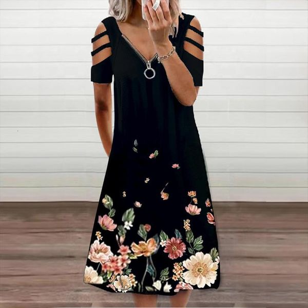fashion zipper loose hollow womens dress off shoulder elegant print summer v neck boho party dresses street vestidos, Black;gray
fashion zipper loose hollow womens dress off shoulder elegant print summer v neck boho party dresses street vestidos, Black;gray