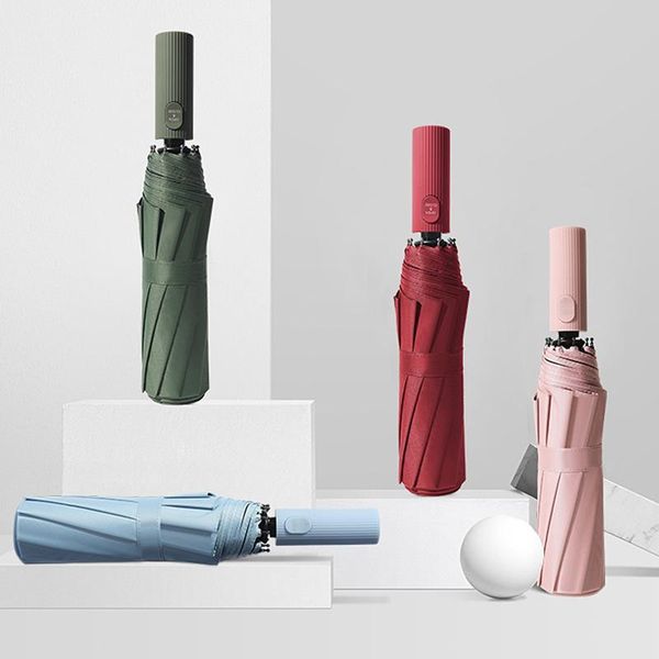 umbrellas automatic business umbrella men three folding male female parasol rain women windproof with colored handles
umbrellas automatic business umbrella men three folding male female parasol rain women windproof with colored handles
