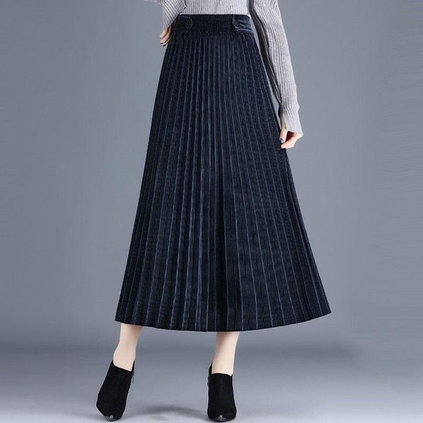 skirts women clothing 2021 autumn and winter corduroy pleated skirt elastic waist mid-length elegant femme jupe &saias y947, Black
skirts women clothing 2021 autumn and winter corduroy pleated skirt elastic waist mid-length elegant femme jupe &saias y947, Black
