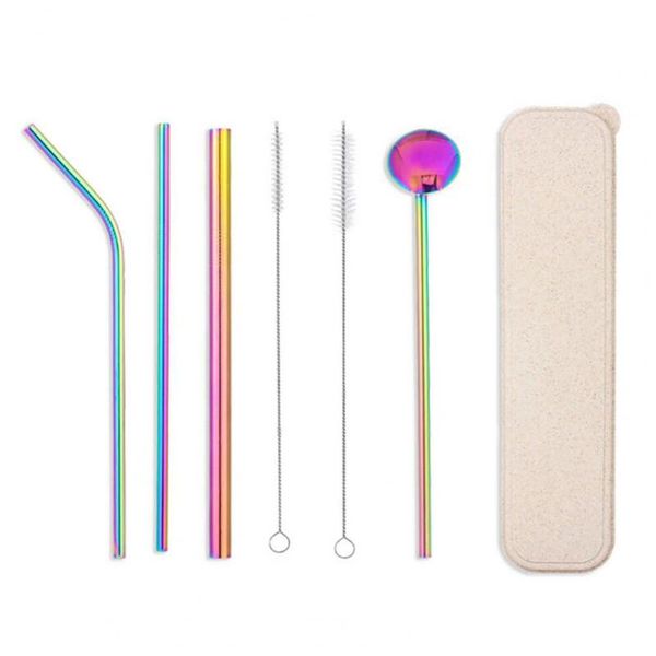 chopsticks 7pcs reusable stainless steel straws spoon drinking flatware with cleaning brush
chopsticks 7pcs reusable stainless steel straws spoon drinking flatware with cleaning brush