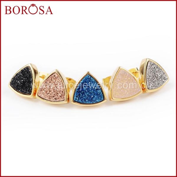 stud borosa 10pairs triangle rainbow druzy earrings fashion agates drusy gold for women statement zg0067, Golden;silver
stud borosa 10pairs triangle rainbow druzy earrings fashion agates drusy gold for women statement zg0067, Golden;silver