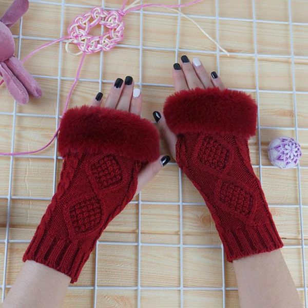 five fingers gloves winter women plush faux fur knitting wool soft warm mitten fingerless lady half finger christmas gift, Blue;gray
five fingers gloves winter women plush faux fur knitting wool soft warm mitten fingerless lady half finger christmas gift, Blue;gray