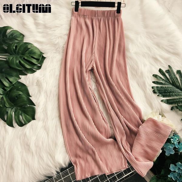 women's pants & capris fashion wide leg women 2021 gentle temperament solid loose elastic waist pleated all-match casual trousers for f, Black;white
women's pants & capris fashion wide leg women 2021 gentle temperament solid loose elastic waist pleated all-match casual trousers for f, Black;white