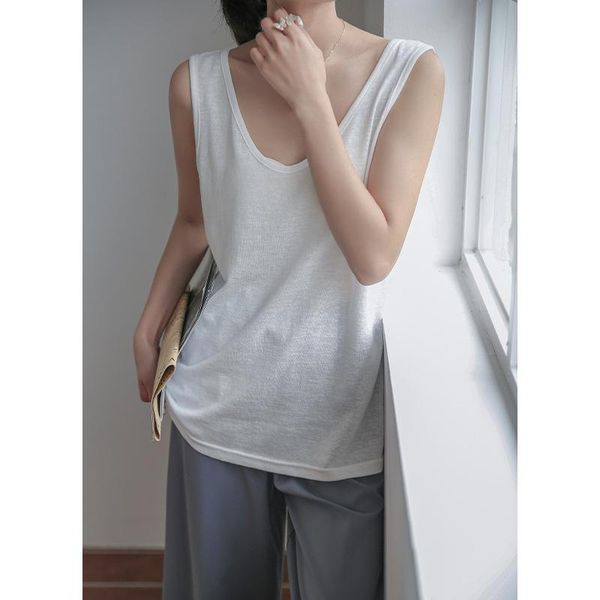 women's tanks & camis thin cotton and linen t-shirt tank for wear in the summer of 2021 slim bottoming short external, White
women's tanks & camis thin cotton and linen t-shirt tank for wear in the summer of 2021 slim bottoming short external, White