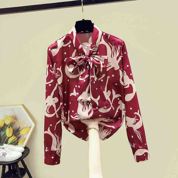 autumn shirts elegant women's long sleeves bow retro print shirt office ladies female ol blouse a3735 210428, White
autumn shirts elegant women's long sleeves bow retro print shirt office ladies female ol blouse a3735 210428, White