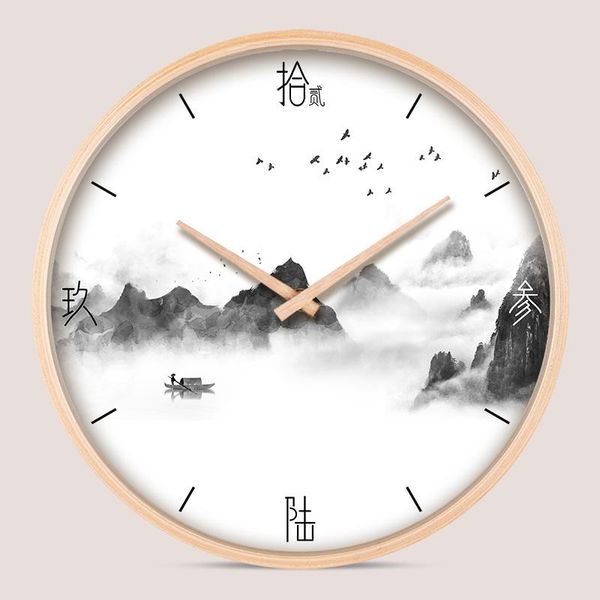 chinese creative simple wall clock quiet wood ink painting digital large vintage wanduhr living room decoration clocks
chinese creative simple wall clock quiet wood ink painting digital large vintage wanduhr living room decoration clocks