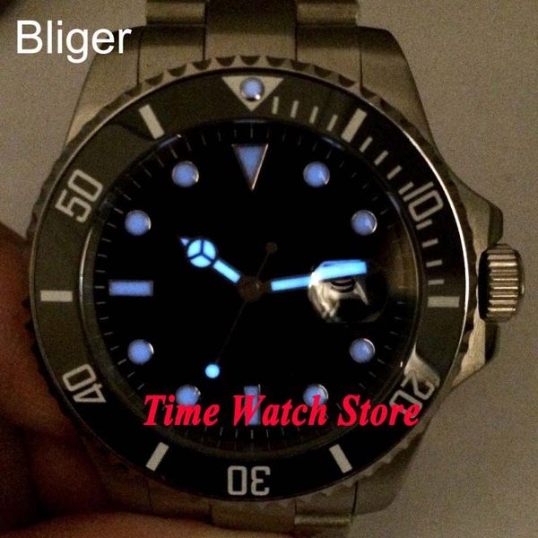 wristwatches 43mm miyota 8215 automatic men's watch sapphire glass black sterile dial luminous hands and marks ceramic bezel, Slivery;brown
wristwatches 43mm miyota 8215 automatic men's watch sapphire glass black sterile dial luminous hands and marks ceramic bezel, Slivery;brown