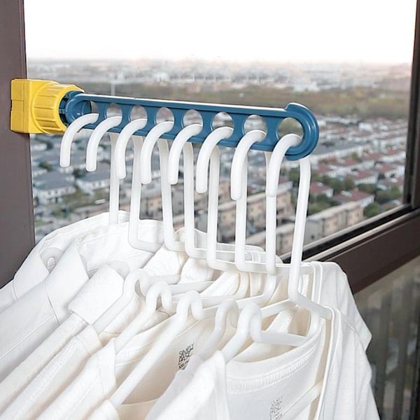 holes clothes hangers drying rack multi-function storage rail closet organizer home space saving & racks
holes clothes hangers drying rack multi-function storage rail closet organizer home space saving & racks