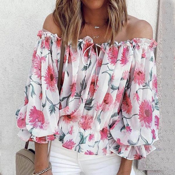 women's t-shirt elegant ladies summer chiffon floral print short tshirt one-neck cool flower tee camiseta, White
women's t-shirt elegant ladies summer chiffon floral print short tshirt one-neck cool flower tee camiseta, White
