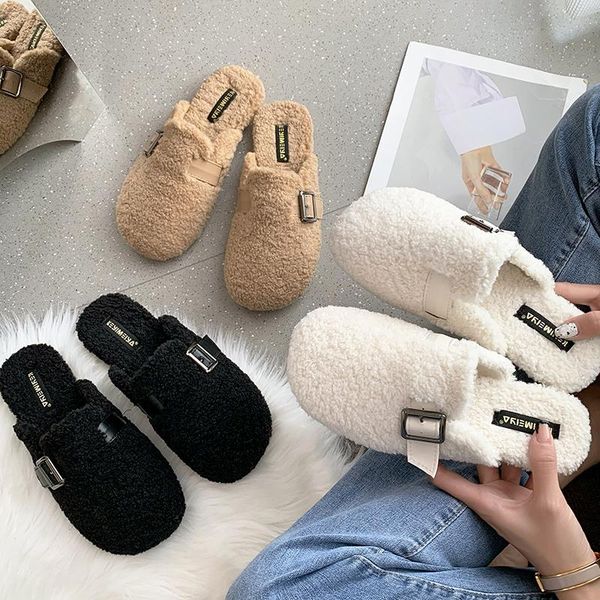 slippers winter woman slipper flock fur shoes pantofle cover toe slides fashion low plush 2021 flat luxury rome pu basic fabric, Black
slippers winter woman slipper flock fur shoes pantofle cover toe slides fashion low plush 2021 flat luxury rome pu basic fabric, Black