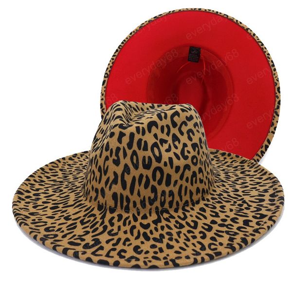big wide brim wool felt jazz fedora hat men women leopard red bottom two tone trilby panama formal hats 2021, Blue;gray
big wide brim wool felt jazz fedora hat men women leopard red bottom two tone trilby panama formal hats 2021, Blue;gray