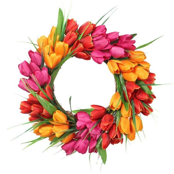 artificial tulip wreath spring summer for front door porch farmhouse garden wedding party wall window home decor decorative flowers & wreath
artificial tulip wreath spring summer for front door porch farmhouse garden wedding party wall window home decor decorative flowers & wreath
