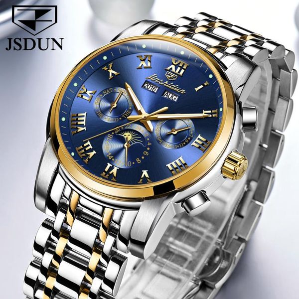 wristwatches jsdun men's mechanical watch multifunctional gold aristocratic luxury waterproof luminous business 8718, Slivery;brown
wristwatches jsdun men's mechanical watch multifunctional gold aristocratic luxury waterproof luminous business 8718, Slivery;brown