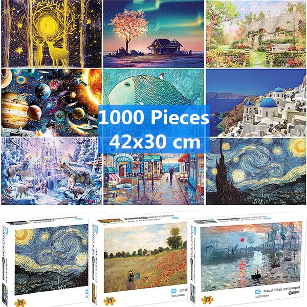 42*30 cm jigsaw puzzle 1000 pieces art assembling picture landscape puzzle for adults games toys for adults mat
42*30 cm jigsaw puzzle 1000 pieces art assembling picture landscape puzzle for adults games toys for adults mat