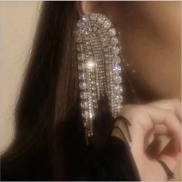 dangle & chandelier exaggerated arched zircon-studded tassel earrings women's all-match exquisite, Silver
dangle & chandelier exaggerated arched zircon-studded tassel earrings women's all-match exquisite, Silver