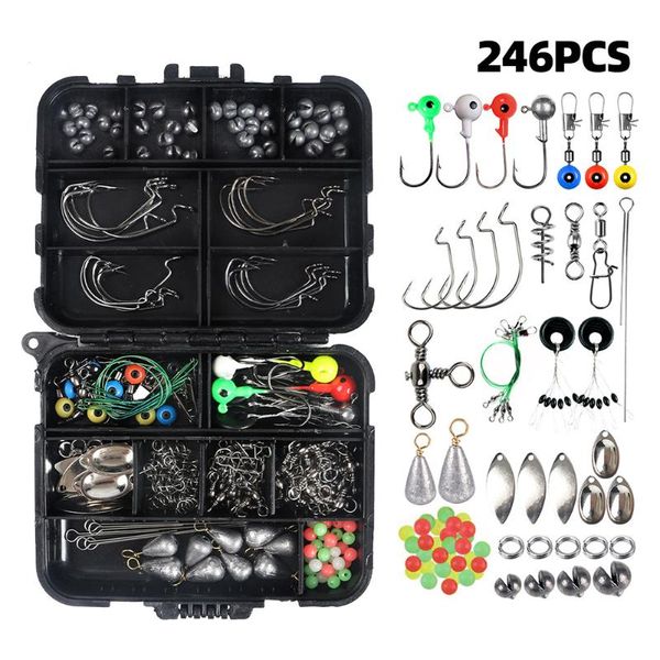fishing accessories 246pcs kit set jig hooks snap sinker weight for carp bait lure ice with tackles box
fishing accessories 246pcs kit set jig hooks snap sinker weight for carp bait lure ice with tackles box