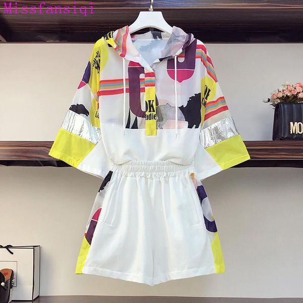 hit spring autumn tracksuit for women printed hooded patchwork t-shirt + elastic waist shorts ladies suits female clothing women's trac, Gray
hit spring autumn tracksuit for women printed hooded patchwork t-shirt + elastic waist shorts ladies suits female clothing women's trac, Gray