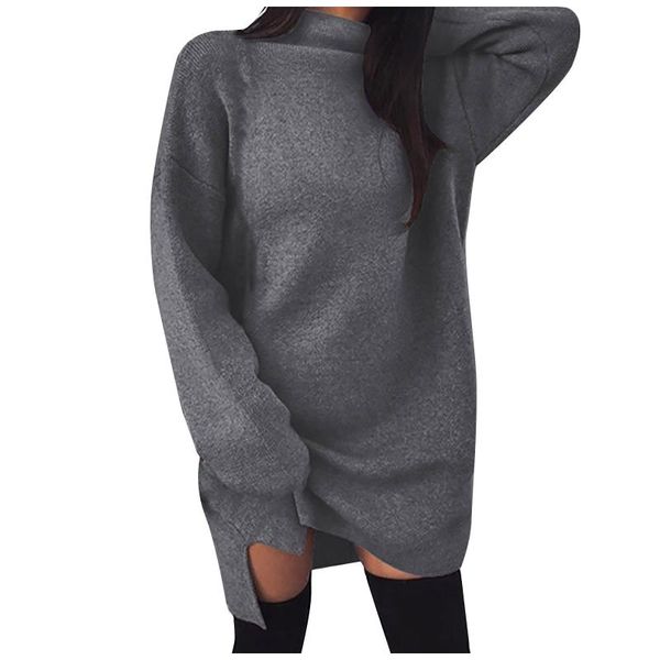 casual dresses women turtleneck oversized knitted dress autumn solid long sleeve elegant mini sweater plus size winter clothes, Black;gray
casual dresses women turtleneck oversized knitted dress autumn solid long sleeve elegant mini sweater plus size winter clothes, Black;gray