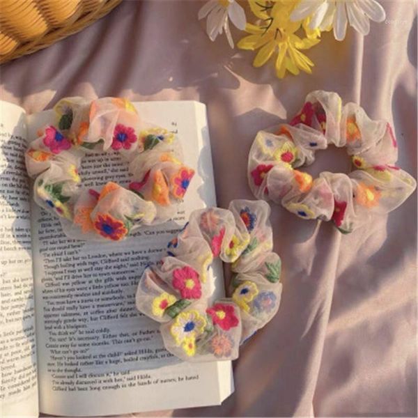 small embroidery floral scrunchie women's elastic hairband vintage sweet girls hair accessories ties ponytail holder1, Brown
small embroidery floral scrunchie women's elastic hairband vintage sweet girls hair accessories ties ponytail holder1, Brown