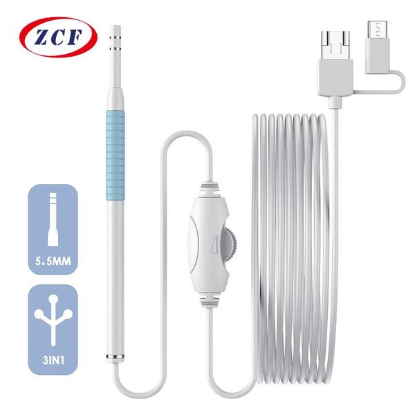 cameras an101 ear cleaning 5.5mm 0.3mp 3in1 visual pick usb spoon type-c otoscope borescope for android
cameras an101 ear cleaning 5.5mm 0.3mp 3in1 visual pick usb spoon type-c otoscope borescope for android