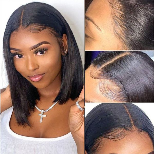 blunt cut bob wig brazilian lace former human hair wig straight hair bob lady remy 4x4 lace closure, Black
blunt cut bob wig brazilian lace former human hair wig straight hair bob lady remy 4x4 lace closure, Black