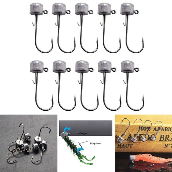10pcs ned rig jig head finesse mushroom heads for soft plastic bait technique lead fishing hooks
10pcs ned rig jig head finesse mushroom heads for soft plastic bait technique lead fishing hooks