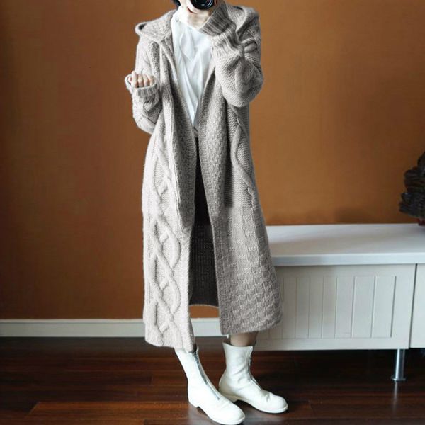 Women's Knits & Tees Women Long Winter Hoodied Outwear Umbilical Twist Knitted Sweater Cashmere Sweters For 0B9E, White
Women's Knits & Tees Women Long Winter Hoodied Outwear Umbilical Twist Knitted Sweater Cashmere Sweters For 0B9E, White