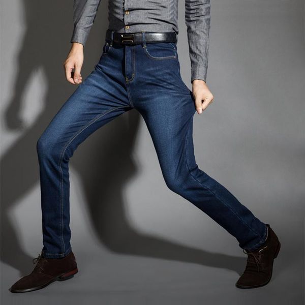 men's jeans classic fleece business fashion loose casual stretch pants plus warm trousers, Blue
men's jeans classic fleece business fashion loose casual stretch pants plus warm trousers, Blue