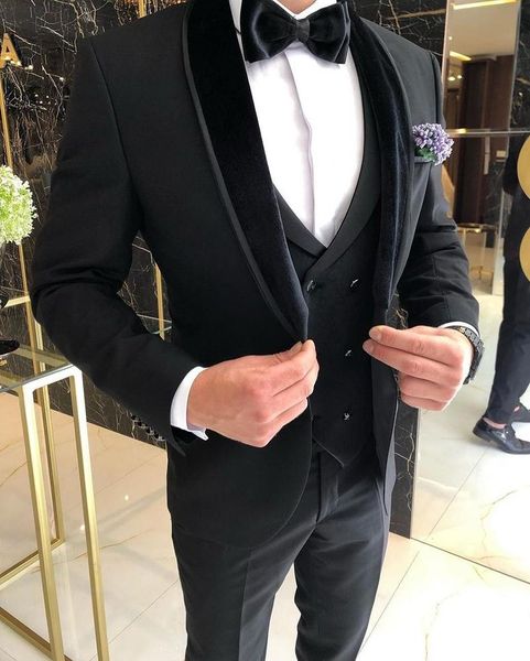 handsome groom tuxedos mens wedding suit one button black velvet shawl lapel groomsmen formal wear 3 pieces men suits prom party blazer slim, Black;gray
handsome groom tuxedos mens wedding suit one button black velvet shawl lapel groomsmen formal wear 3 pieces men suits prom party blazer slim, Black;gray