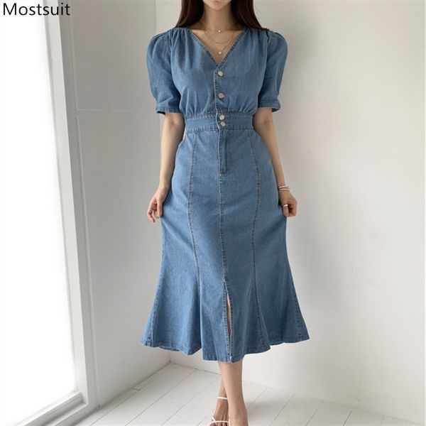 summer women blue denim dress vintage tunic short puff sleeve v-neck trumpet mermaid ladies dresses with pocket 210518, Black;gray
summer women blue denim dress vintage tunic short puff sleeve v-neck trumpet mermaid ladies dresses with pocket 210518, Black;gray