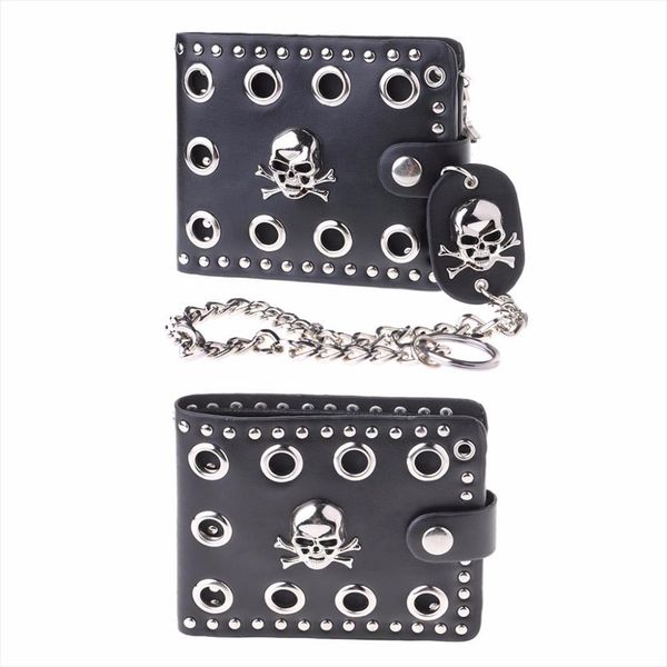 vintage men short purse boys goth skull head cross black leather biker hasp wallet with long key 48cm, Red;black
vintage men short purse boys goth skull head cross black leather biker hasp wallet with long key 48cm, Red;black