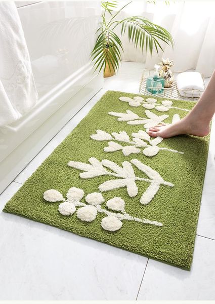 green leaves thick flocking carpet home door mats absorbent non-slip bathroom kitchen carpets
green leaves thick flocking carpet home door mats absorbent non-slip bathroom kitchen carpets