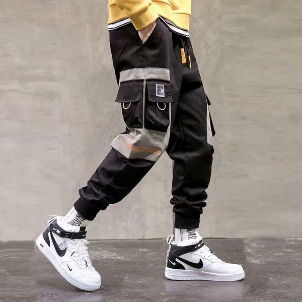 men's pants 2021 men multi-pocket harem hip trousers streetwear sweatpants multi pockets male casual fashion cargo, Black
men's pants 2021 men multi-pocket harem hip trousers streetwear sweatpants multi pockets male casual fashion cargo, Black