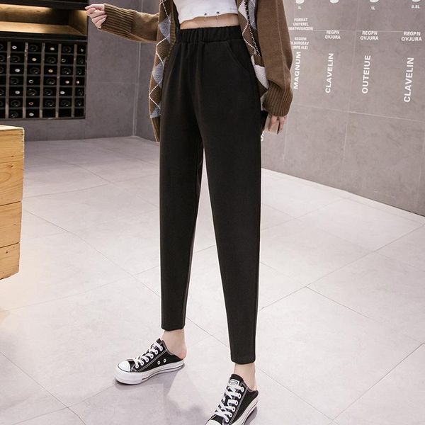 women's pants & capris 2021 elastic waist black pencil korean fashion 6 color women high street plus size casual style, Black;white
women's pants & capris 2021 elastic waist black pencil korean fashion 6 color women high street plus size casual style, Black;white